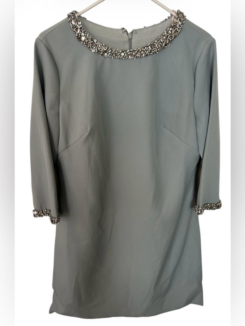 Ieena  for Mac Duggal Embellished Neckline Shift Dress in M